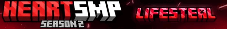 HeartSMP Season 3 | Lifesteal  SMP Server 1.8 1.9 1.18 1.19 1.20 1.21  IP | Crossplay | Factions | New Mobs | PvP | Map | Events