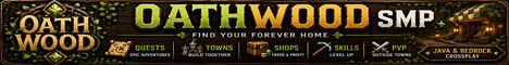 🌿 Oathwood | Cozy Survival • Towny • mcMMO • Player Economy • Quests