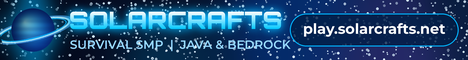 SolarCrafts - Space Survival SMP | Java & Bedrock | Crates | Ranks
