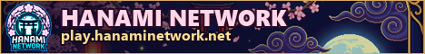 Hanami Network - Prison, SkyGrid, BedWars - Japanese sakura theme