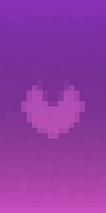 Pink heart on purple gradient