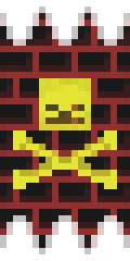 Crazy Jolly Roger Minecraft Banner