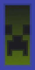 Blue Outlined, Green/Black Gradient Creeper Banner