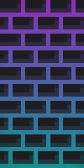 cyan and purple bricks