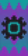 Minecraft Banner Cyan and Purple Eye