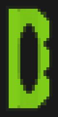 Lime Letter D Banner