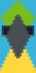 Minecraft lightblue parrot