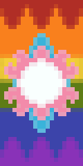 Lgbt Rainbow Flag with Trans Flower