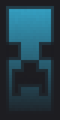 blue cool crepper banner Minecraft Banner