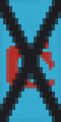 Mojang Banner With a Big BLACK X