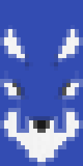 Blue Wolf Fox Minecraft Banner