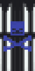 Blue skull banner