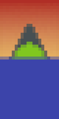 witch house with slime in middle  ocean