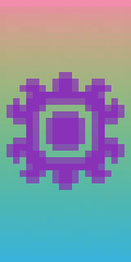 Gradient Pastel Rainbow With Purple Flower Charge Minecraft Banner