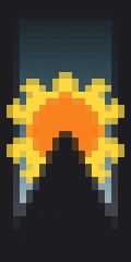 Pyramid Sunrise Minecraft Banner