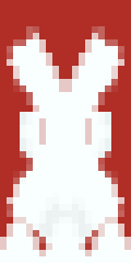 Rabbit Banner (red back) Minecraft Banner