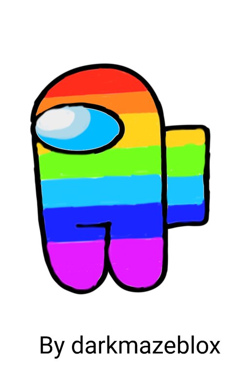 Rainbow among us art by darkmazeblox.