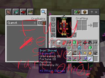FULLY ENCHANTED IRON SHOVEL! Minecraft Blog