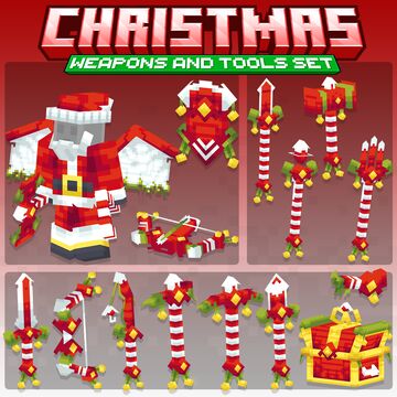 Minecraft Christmas Weapons and Tools Set Minecraft Blog