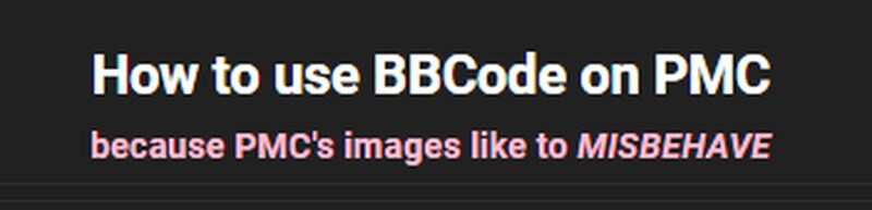 BBCode on PMC basics