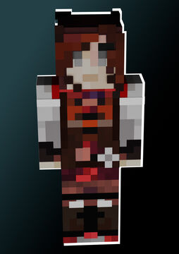 Skin render of my Ruby Rose skin Minecraft Blog