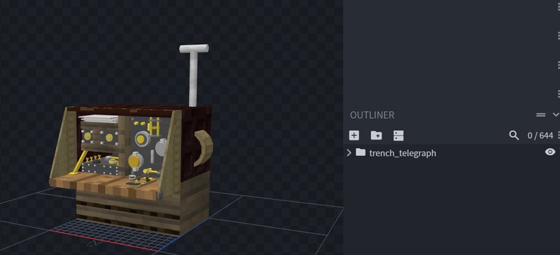 Blockbench Jam 2025- WWI Trench Telegraph Machine