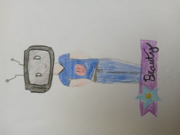 Tv headed girl in color!!! 😁 Minecraft Blog