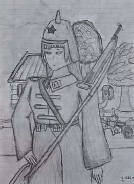 Random revolutionist girl I drew 2 weeks ago Minecraft Blog