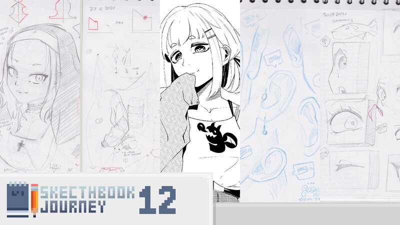 Sketchbook Journey 12 – 720 days learning to draw: Ears and Outlines