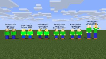 Evolution Baldi's Basics 2020-2025 Minecraft Blog