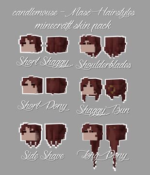 Skin Pack | Masc Hairstyles | FREE, LINK IN DESC Minecraft Blog