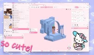 Blockbench cute pink 🌸 theme Minecraft Blog