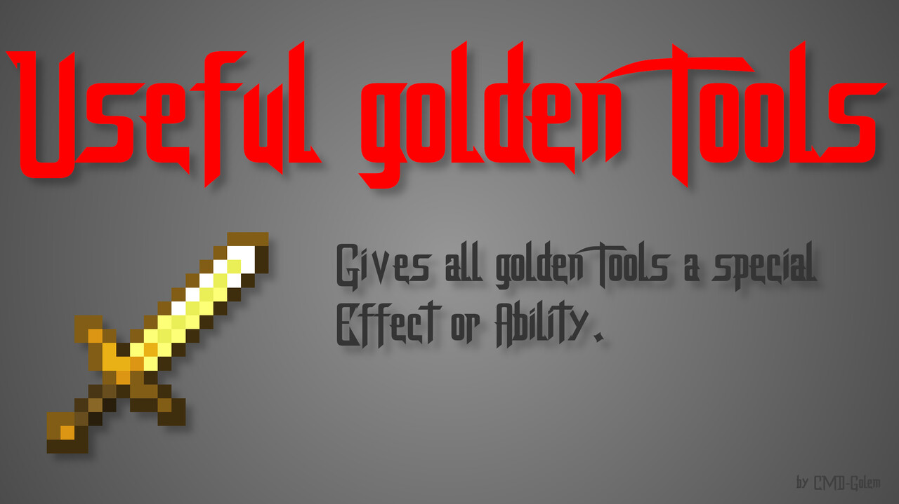 Useful Golden Tools Minecraft Data Pack