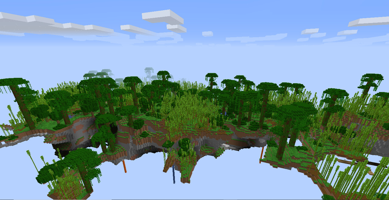 Floating Island Dimention Bamboo Jungle Minecraft Data Pack
