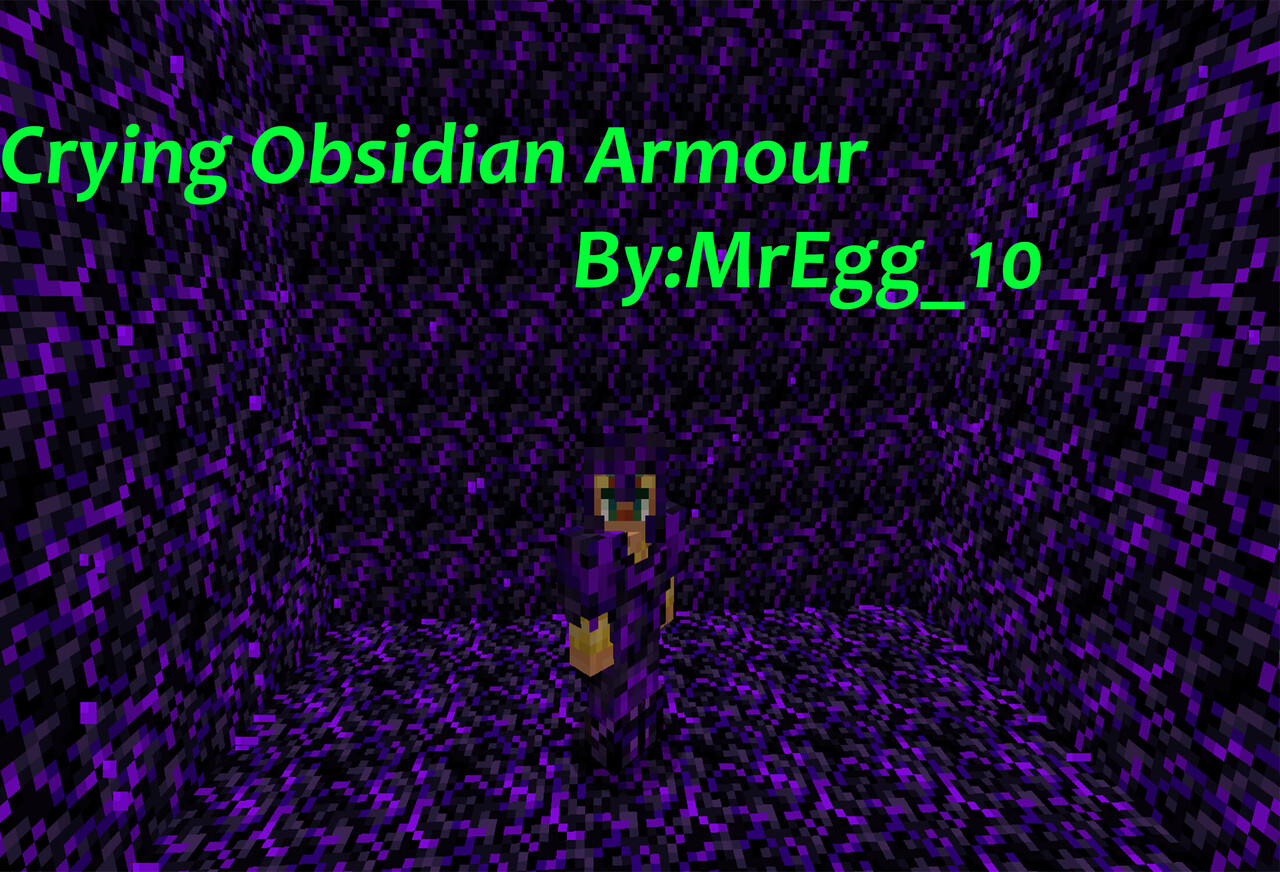 Crying Obsidian Armour Minecraft Data Pack Crying Obsidian Armour Minecraft Data Pack