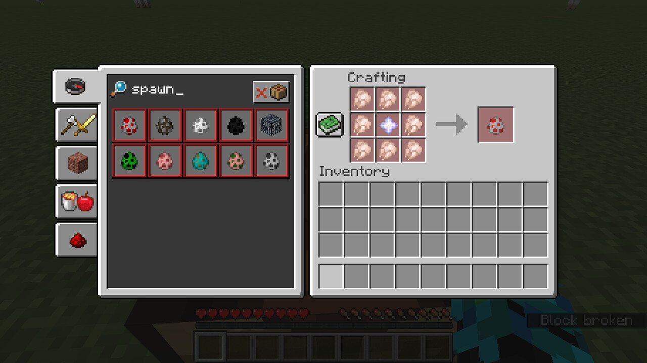 Mob Spawner & Spawn Egg Recipe [New Spawn Eggs!] Minecraft Data Pack