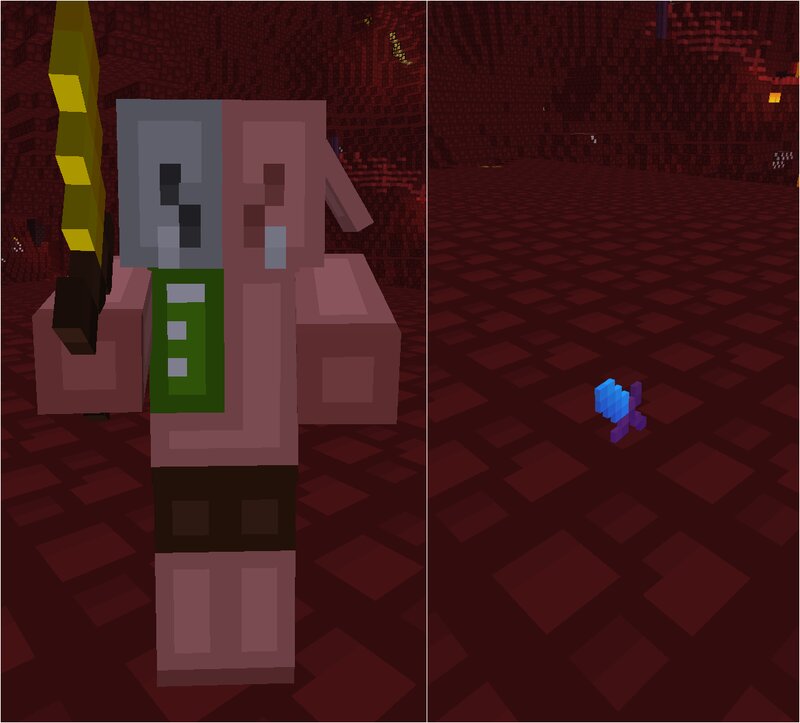 Minecraft, but Zombified Piglins drop OP Loot! Minecraft Data Pack