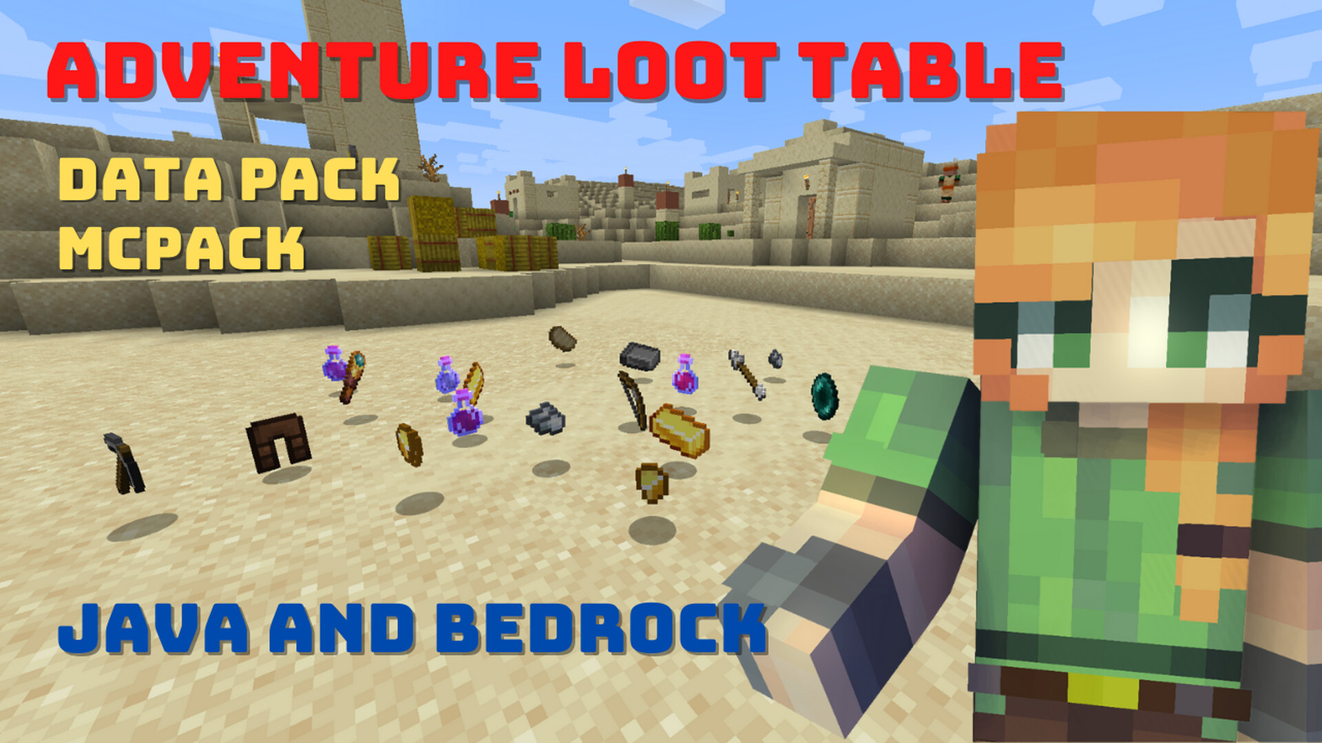 Adventure Loot Table [Java] and [Bedrock] Minecraft Data Pack
