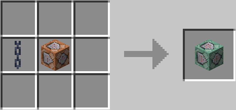 Chain Command Block Crafting Recipe Minecraft Data Pack
