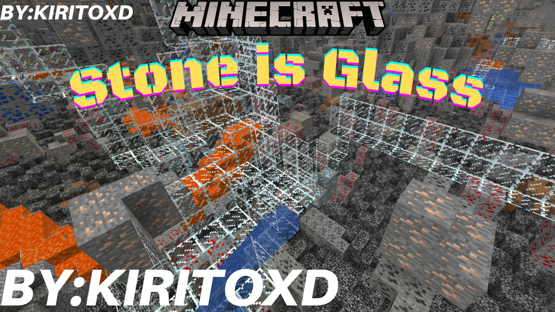 Stone is glass!! Minecraft Data Pack