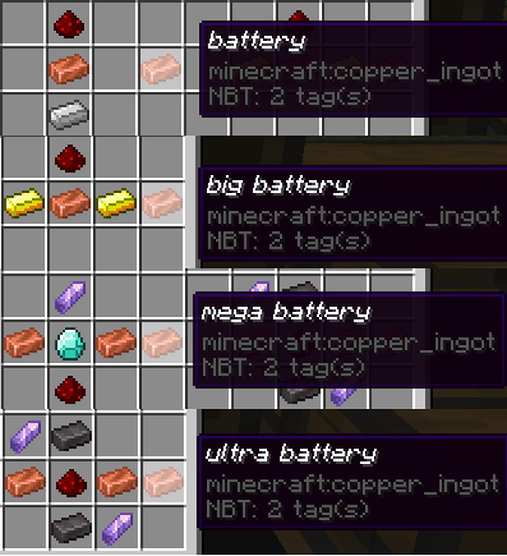 Copper Batteries Minecraft Data Pack