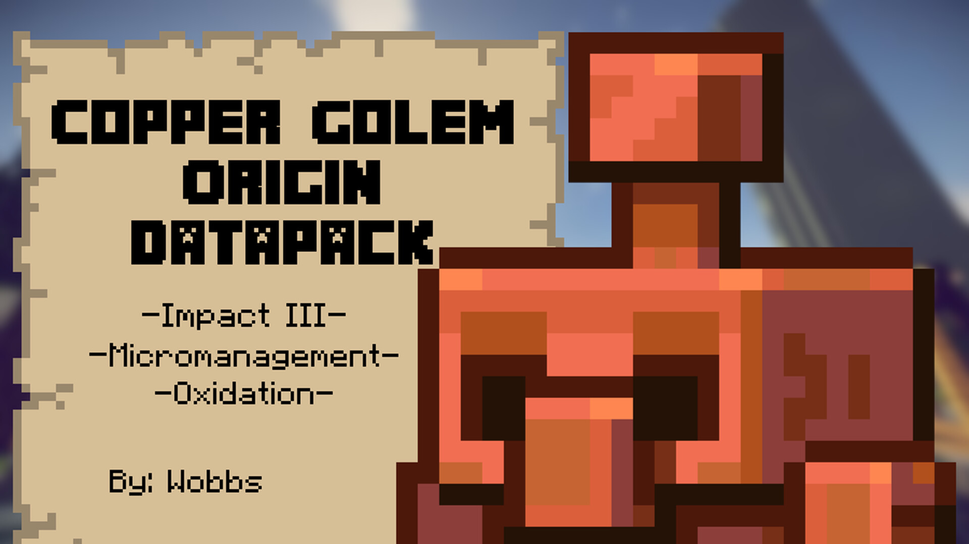 Copper Golem Origin! Minecraft Data Pack