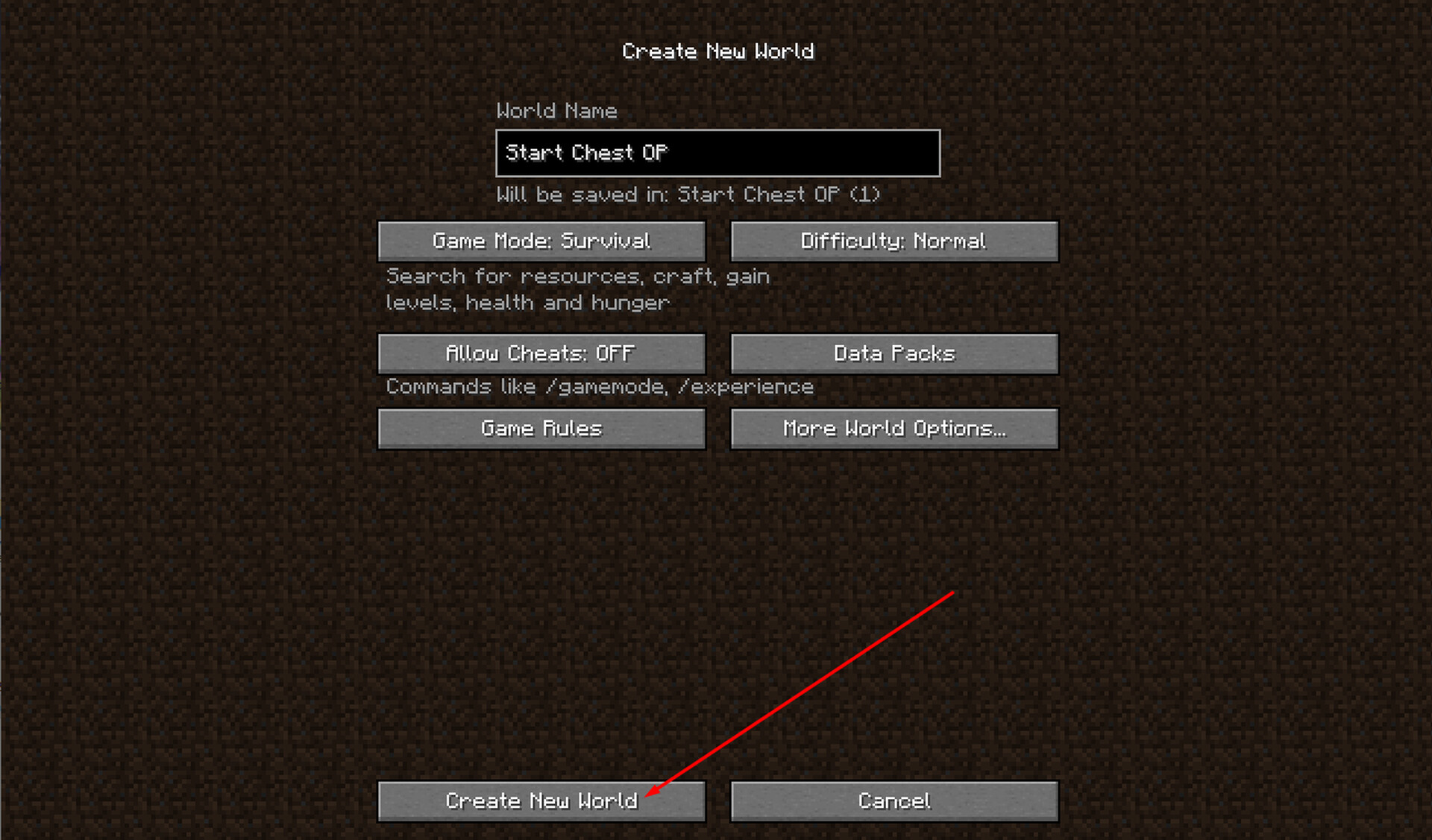 Start Bonus Chest OP [Java] and [Bedrock] Minecraft Data Pack