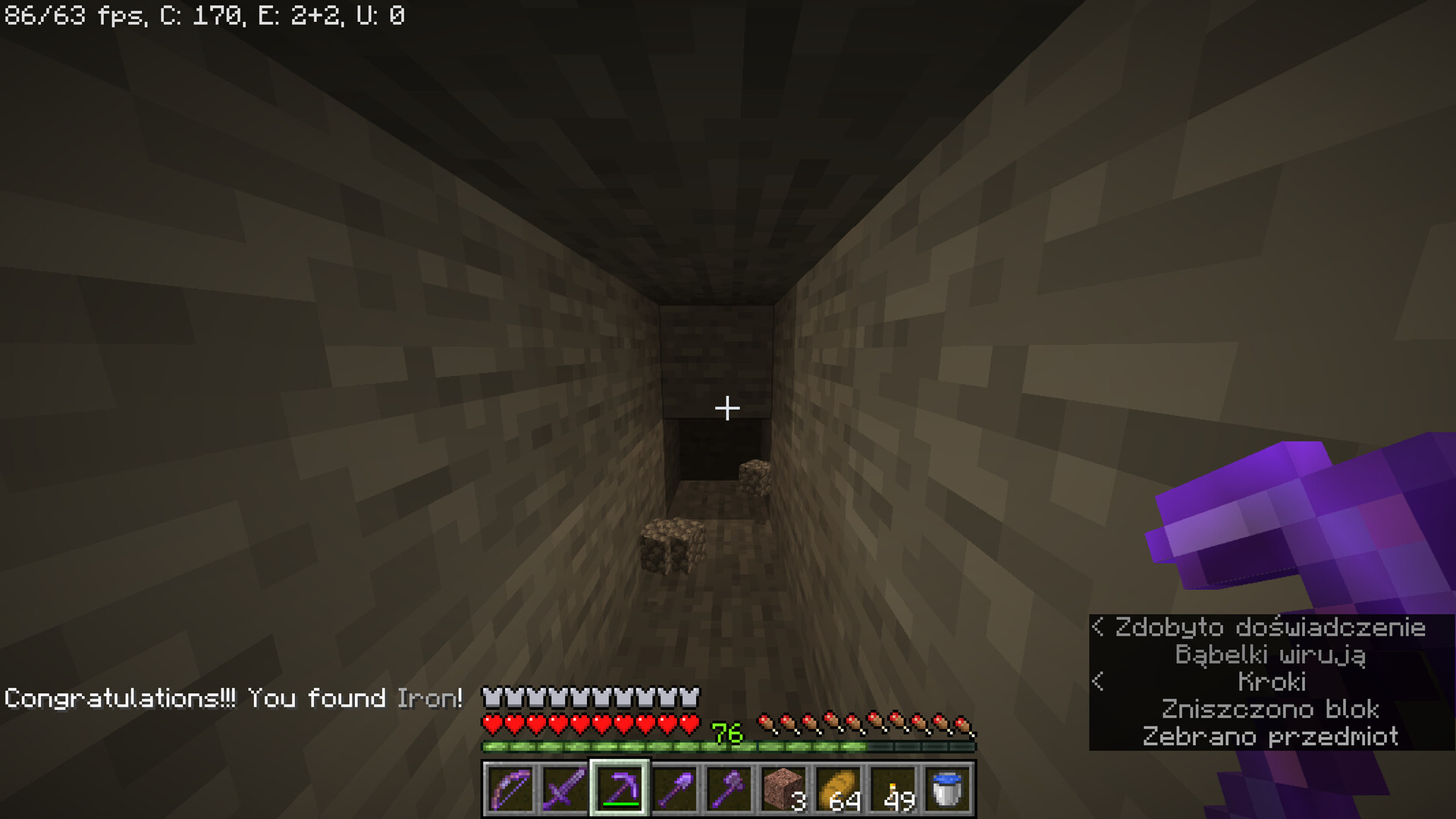 Digging rewards Minecraft Data Pack