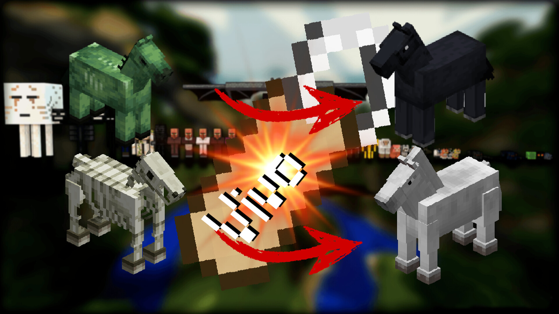 Tamed HorseZombieSkeleton Return Cycle Nametag Minecraft Data Pack