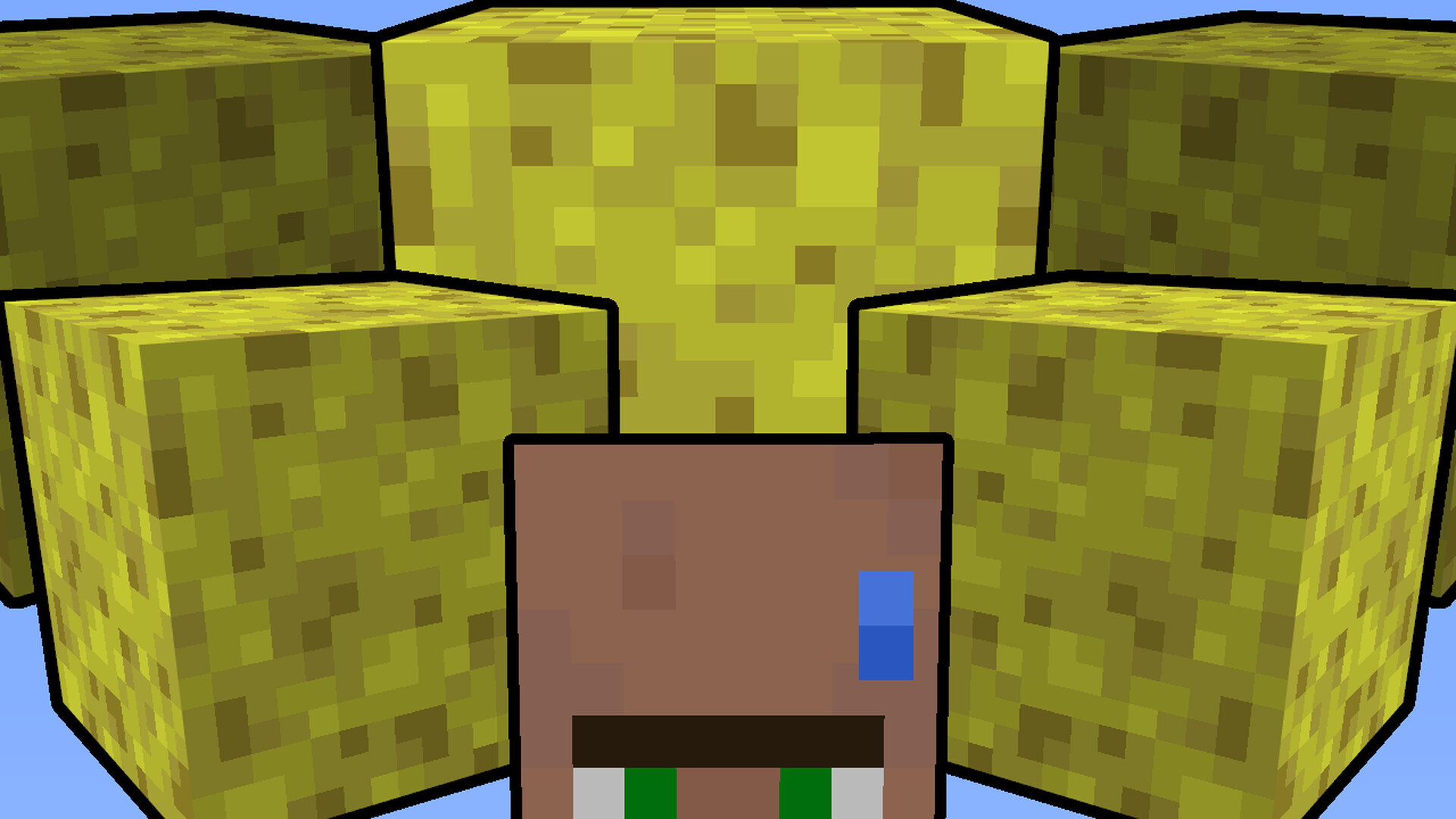 Villagers are scared of sponges Minecraft Data Pack