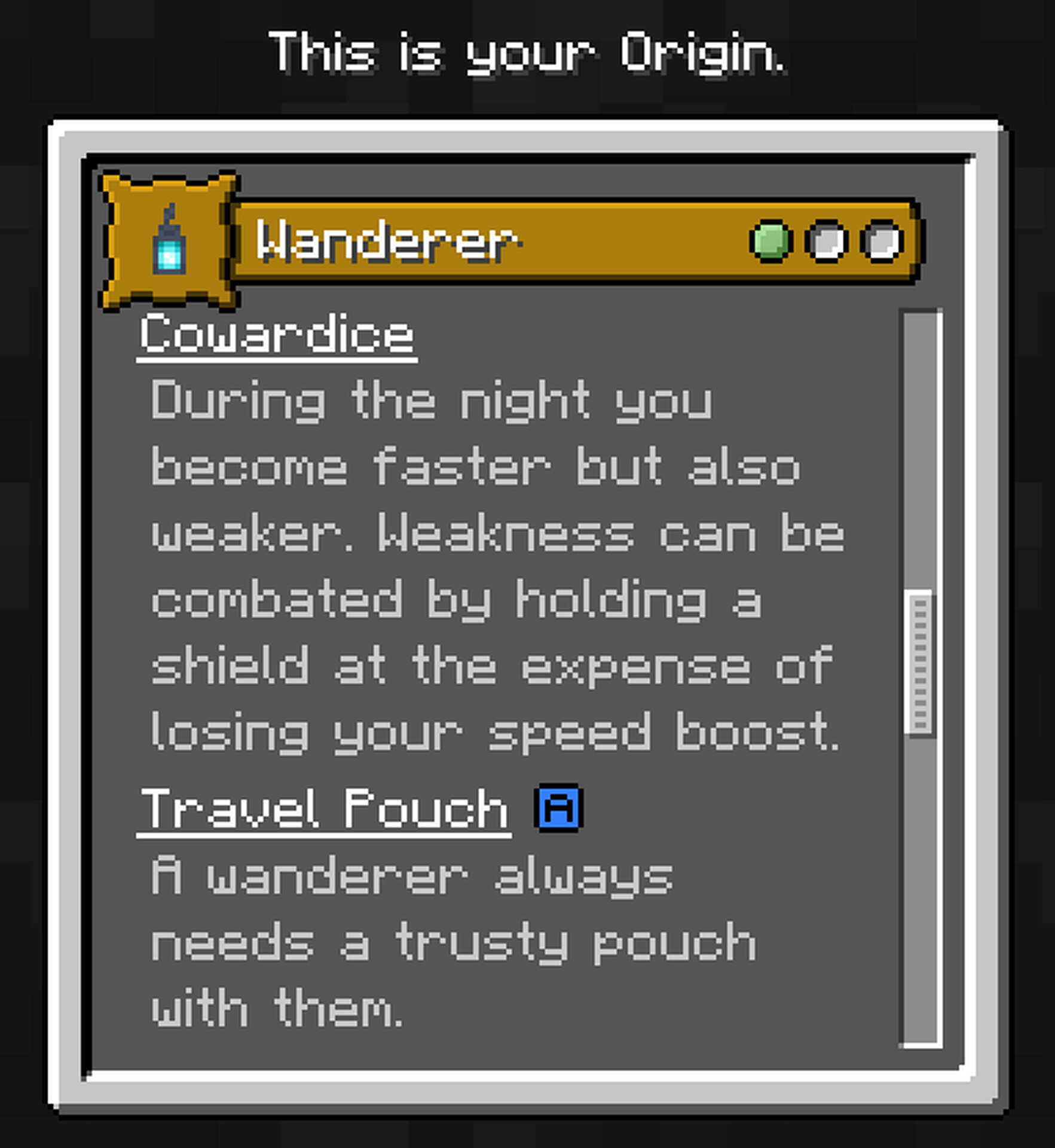 Wanderer Origin Datapack Minecraft Data Pack