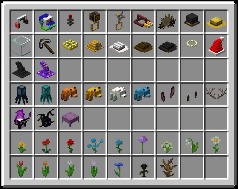Hats for Single and Multiplayer Minecraft Data Pack