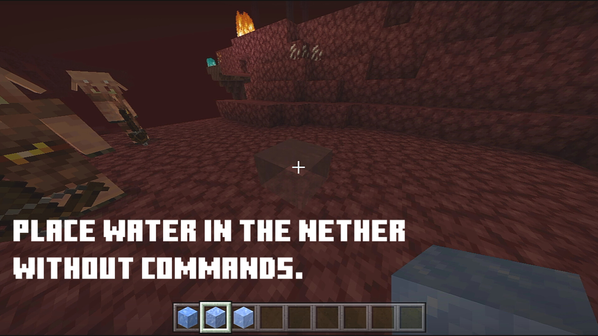 Placeable Water in The Nether Minecraft Data Pack