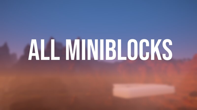 All Miniblocks Datapack Minecraft Data Pack All Miniblocks Datapack Minecraft Data Pack